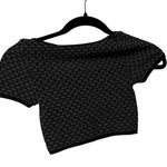 Free People  FP Intimately Black White Floral Cropped Top Size Medium Photo 4