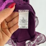 LOGO By Lori Goldstein Logo Lavish Purple Velvet Lace Cropped Flare Sleeve Swing Tunic Top Whimsygoth‎ Photo 7