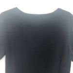 Women's Scoop Neck Short Sleeve Black Top S Photo 5