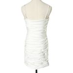 Cinq a Sept Vance Ruched Mini Dress in White Size 8 wedding bride Photo 3