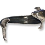 Vintage Sterling Silver Kabana Huge Leaping Dolphin Cuff Bracelet size 7 Photo 12