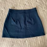 Halara  Mid Rise Front Zip Side Pocket Plain Mini Skirt Deep Prussian Blue Size M Photo 2
