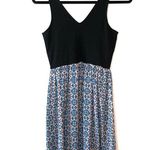 Allison Joy  Black Geometric Sleeveless Fit & Flare Mini Dress Photo 1