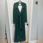 Lulus  Talk About Divine NWT size 3X Hunter Green Long Sleeve Backless Maxi Dress Photo 12