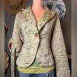 New Direction Vintage  Floral Cream Wavy Lines Blazer Medium Photo 0