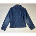 st. john's bay  Women's Denim Jacket Sz‎ S Blue Jean Stretch Button Up Tailored Photo 7