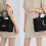 EUC Large Canvas Tote Bag. Black Photo 8