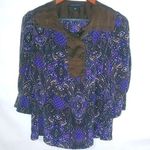 Banana Republic  L Silk Purple Chocolate Top Photo 0
