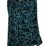 Amanda Smith  Silk Black & Turquoise Floral Skirt Photo 1