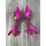 Lilly Pulitzer  Cerise Pink Ryley Slingback Pump Jewel Bow Kitten Heels Size 7.5 Photo 5