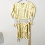 For Love & Lemons NWT x Victoria's Secret Yellow Daffodil Lace Robe Dress XL Photo 3