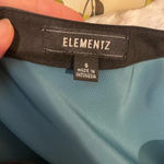 Elementz  button up small blouse. Teal and black Photo 5