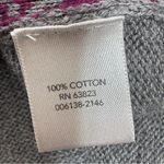 Christopher & Banks Filigree Swirl Print Zip Up Sweater Vest Grey Purple Medium Photo 9