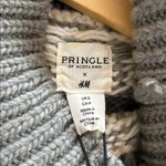 H&M Pringle of Scotland x Gray Fair Isle Mock Neck Knit Pullover Sweater Small Photo 6