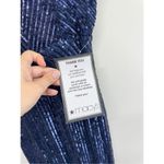 Emerald Sundae  Sequined Gown Size Medium Dark Blue Adjustable Straps Side Slit Photo 8