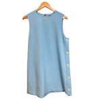 Alexis Womens Libra buttoned down cady mini shift dress Baby Blue Size L $400 Photo 1