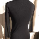 ZARA Knit Sweater Dress Sheer Neck & Sleeve Fit Shift Sheath Whimsgoth Photo 3