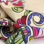 NEW Boho Floral Abstract Design Tasseled Rectangle Soft Chic Scarf L Cream Pink Photo 6