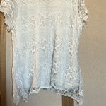 Shannon Ford White Flutter Sleeve Lace Blouse 2x Photo 6