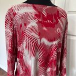 Peter Nygard  Red and White Graphic Blouse Photo 2