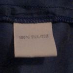 Cynthia Steffe Silk Luxury Blue Short Puff Sleeve Blouse Laced Tie Neck size XS Photo 9