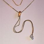 Chic Gold Tone Adjustable Zipper Necklace with Faux Pearl Charms Photo 2