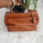 Badgley Mischka Brown Satchel Turnkey Clasp Purse Photo 1