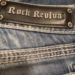 Rock Revival  Cameron Flare Wide Leg Jeans Light Wash Western Bling Size 30x31 Photo 10