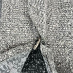 Forla Paris Cardigan Size Medium Floral Boho Metallic Gray Ruffle Asymmetrical Photo 7