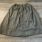 Clare V. Cioa Oui Embroidered Olive Skirt Size Medium Green Photo 5