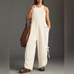 Anthropologie NWT Daily Practice Horizon Wide-Leg Knit Jumpsuit - ivory - XL *IR Photo 6