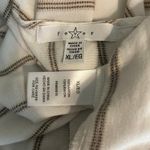 Fever Women's Tunic Blouse Top SZ XL Peasant Sleeve Cream Crochet Stripe Boho Brown Photo 7