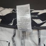 Mario Serrani  Black and White Bermuda Shorts Size 10 Tropical Print Shorts Photo 6