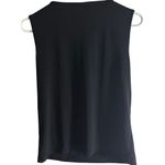 Ivanka Trump Black Sleeveless Top with Gold Chainlink Neckline Size Medium Photo 4