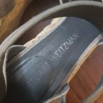 Stuart Weitzman  Grey Chic Feminine Summer Suede Wedge Platform Sandals Size 7 Photo 6