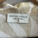 Dress Forum Aritzia  Neutral Tropical Print Collared Oversize Shirt Medium Photo 2