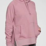 Athleta Hoodie Womens X Small Pink Cozy Karma Longer Sweatshirt Fleece Lined Photo 0