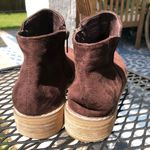 Seven7 SEVEN BESTIE BOOTS 8 BROWN ANKLE BOOT ZIP UP FAUX SUEDE Cisco Kid Bootie Photo 3
