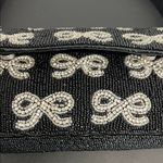 From India To You | Beaded Silver Bow Shoulder Bag Black Photo 8