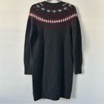 J.Crew Grey Fair Isle Icelandic Bejeweled Sweater Dress S Photo 1