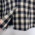 Smythe Women's Double Breasted Min Plaid Blazer Navy Check Size 6 Blue Photo 9