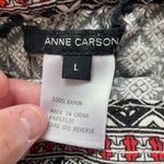 Anne Carson  Black and Red Geometric Lounge Pants Photo 2
