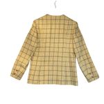 Vintage Young Pendleton 100% Wool Plaid Blazer Jacket Wool Brown Beige Blue 12 Yellow Size undefined Photo 4