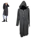 Pilcro Distressed Duster Hoodie Grey Black Size Small Photo 1