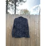 ANNA and FRANK Shirt Women Black grey animal Print‎ Button Up Long Sleeve large Photo 4