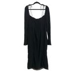 House Of CB  Ophelia Plus Cup Cut Out Long Sleeve Black Midi Dress L+ 14-16 Photo 3