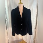 Rena Rowan  Black Velvet Blazer Women’s 12 Classic Tailored Jacket Photo 1