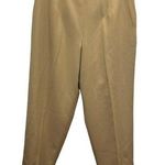 Talbots  Petite Wool Pants Tan Size 16 Cuffed Hem Flat Front Belted Pockets Lined Photo 0
