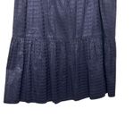 Talbots Vintage Women Silk A Line Midi Skirt 20 Navy Textured Glam Quiet Luxury Photo 3