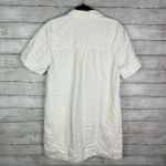 Madewell Denim Pop Over Dress Pure White Size Large Photo 4